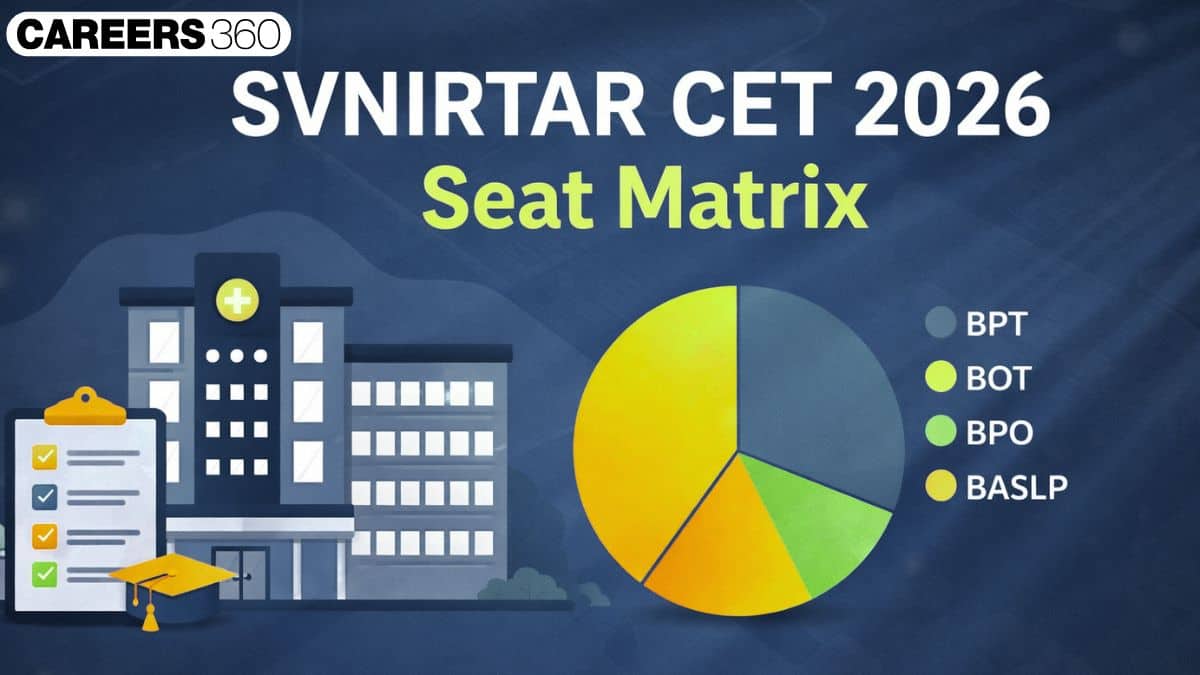 SVNIRTAR CET Seat Matrix 2026 - Institute and Course-wise Seats